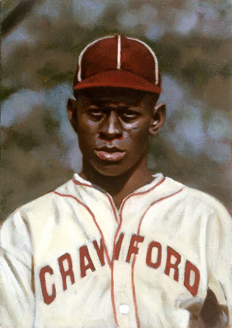 Negro League color studies Rube Foster Barney Brown Buck O’Neil Satchel Paige Ray Brown
