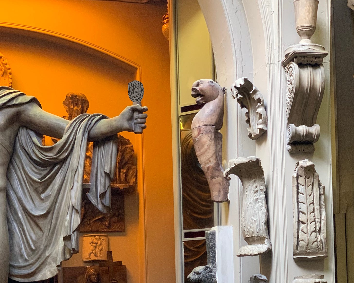 Greek or Roman statues, Sloan Museum, London