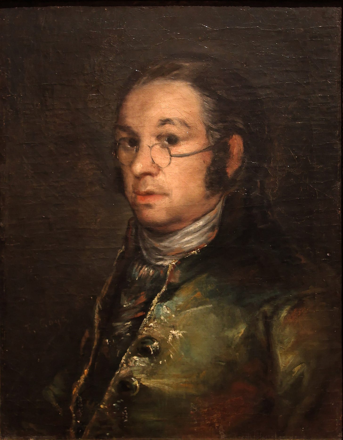 Goya self portrait wearing glasses Goya self portrait wearing glasses