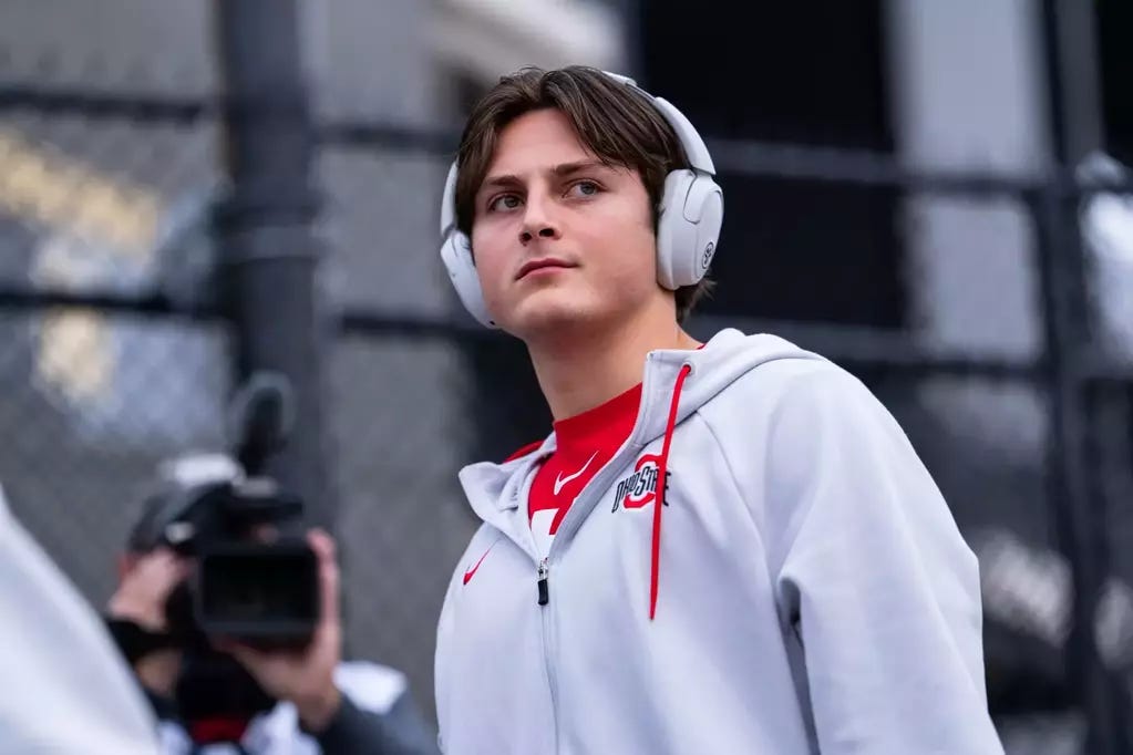 Ohio State quarterback and Carlsbad High School alum Julian Sayin was named a Heisman Trophy finalist. Photo courtesy Ohio State