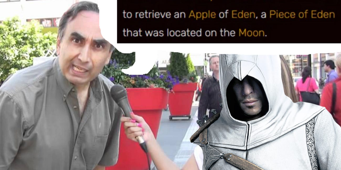 I spent ten minutes on the Assassin's Creed Wiki and it melted my brain