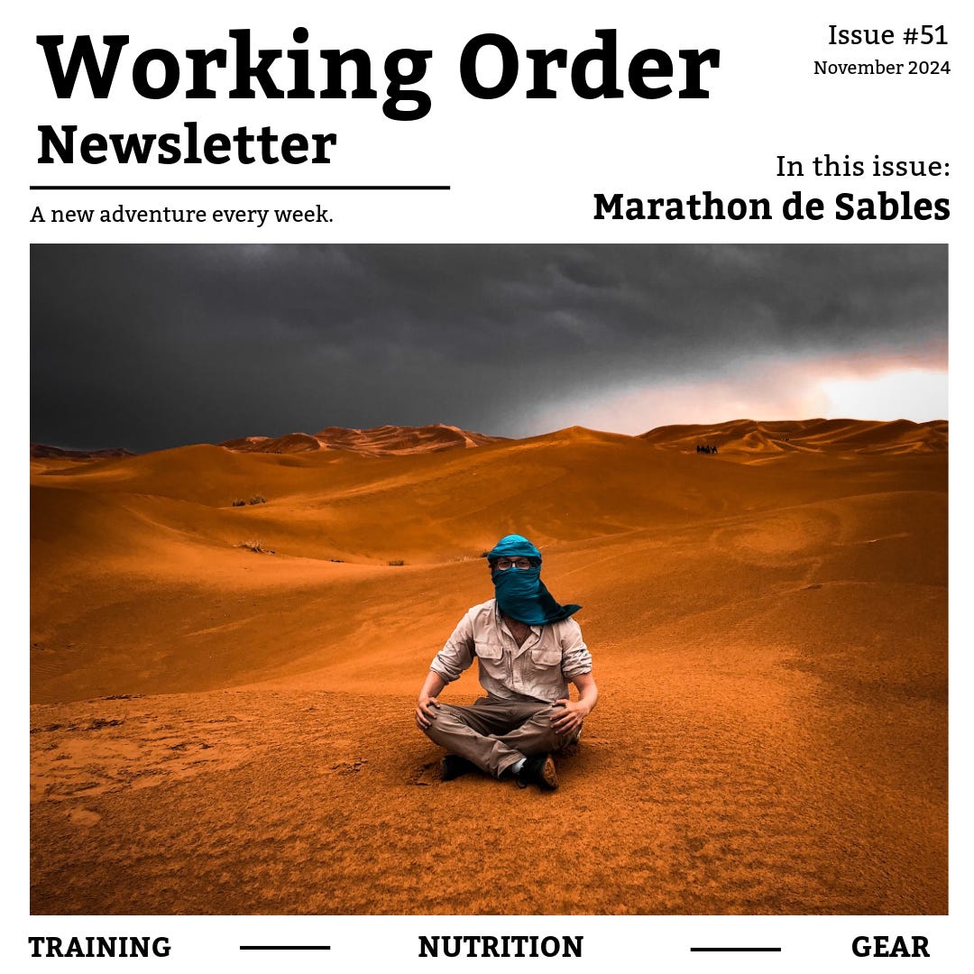 A man sitting in the middle of the Sahara Desert