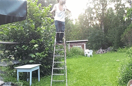 Ladder Fail GIF | Gfycat Ladder Fail GIF | Gfycat