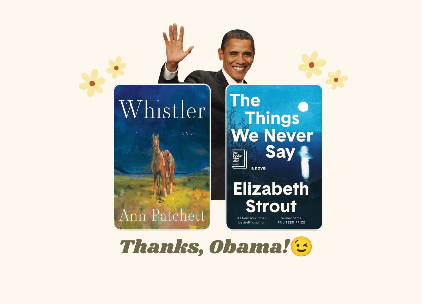 barack obama with his book recommendations.