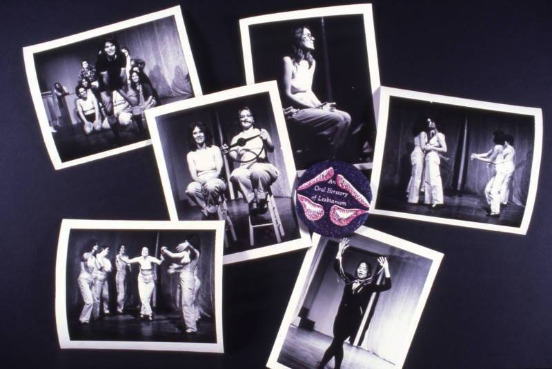 Promotional photos from "An Oral Herstory of Lesbianism" directed by Terry Wolverton.