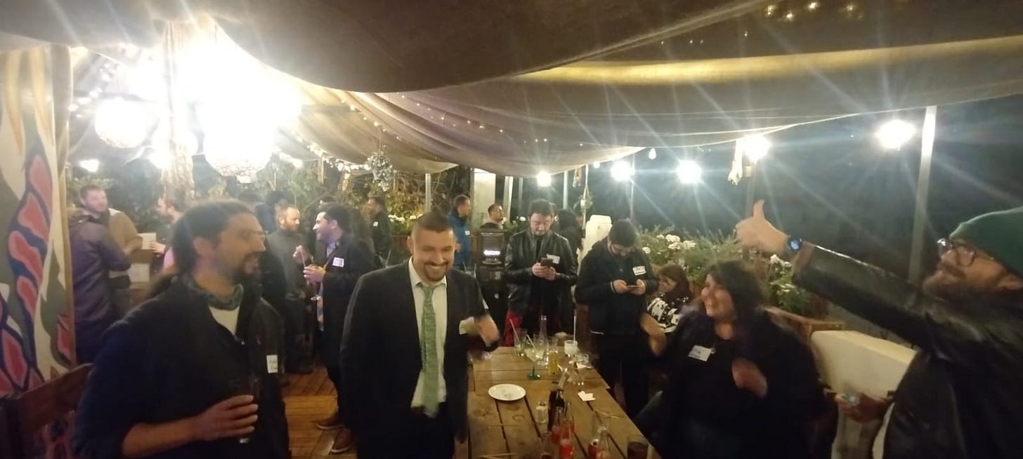 Ludinight, única foto que tomamos (hubo algunos tragos)