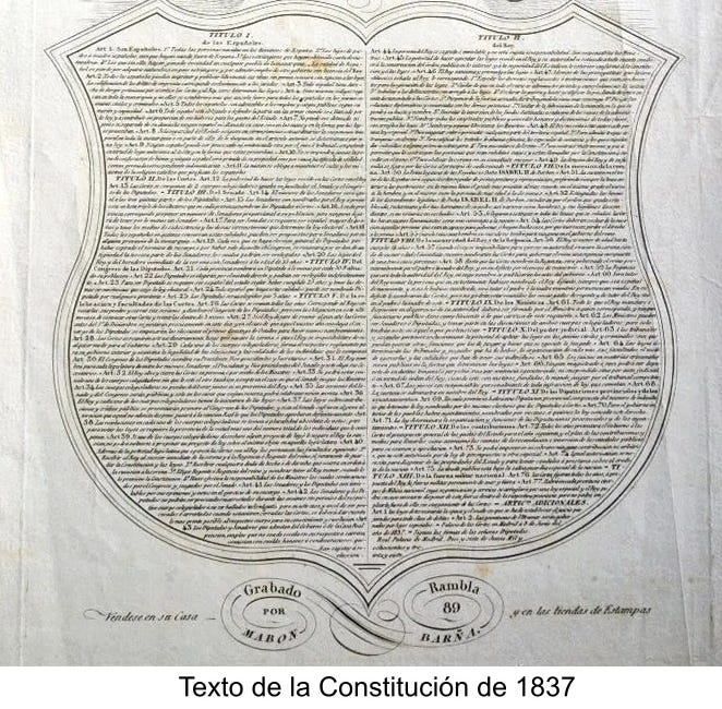 El quiebre constitucional de 1837