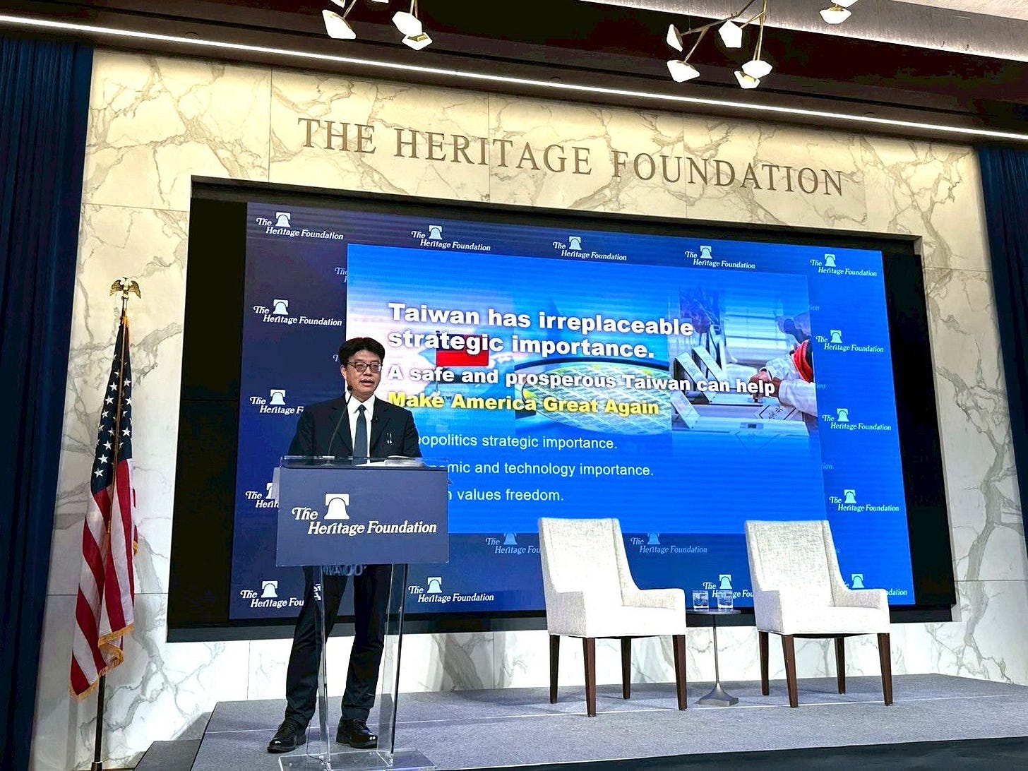 陆委会主委邱垂正强调,台湾战略重要性无可取代,安全与繁荣的台湾是实现“让美国再次伟大”的重要助力。(陆委会提供) 陆委会主委邱垂正强调,台湾战略重要性无可取代,安全与繁荣的台湾是实现“让美国再次伟大”的重要助力。(陆委会提供)