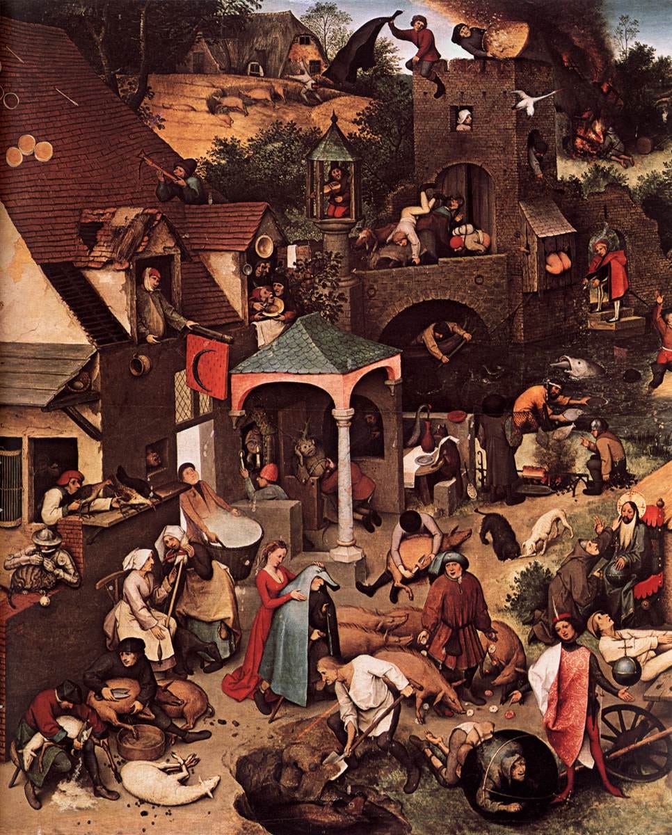 Netherlandish Proverbs painting detail