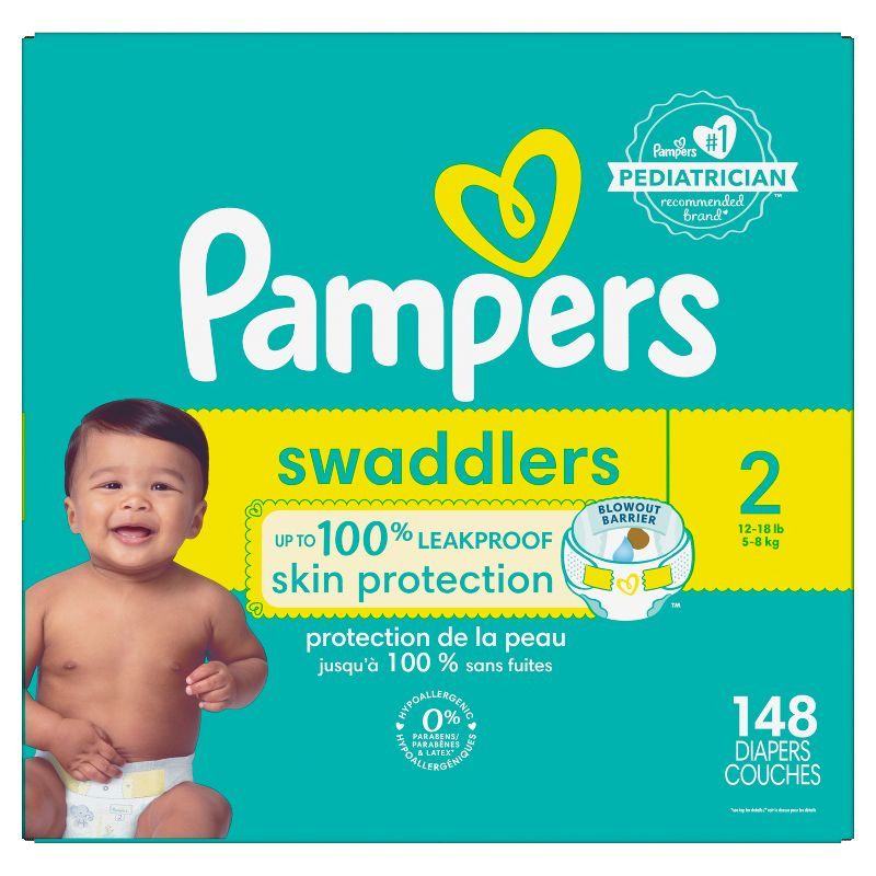 Pampers Swaddlers Active Baby Diapers - (Select Size and Count), 1 of 23