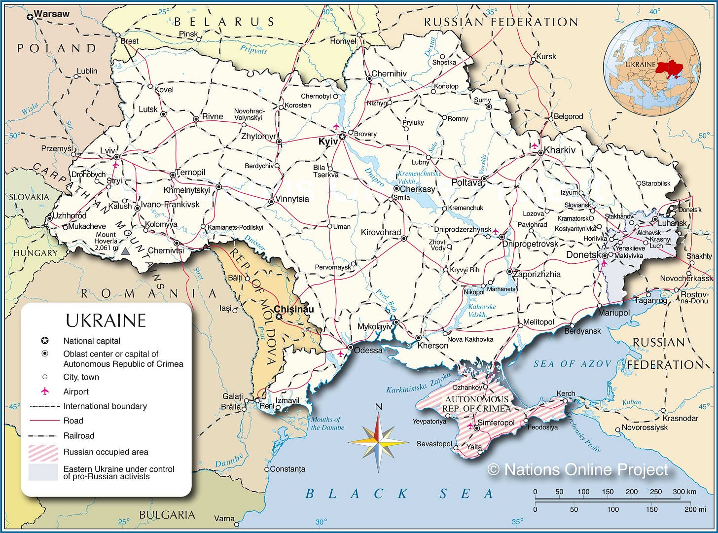 Political Map of Ukraine - Nations Online Project