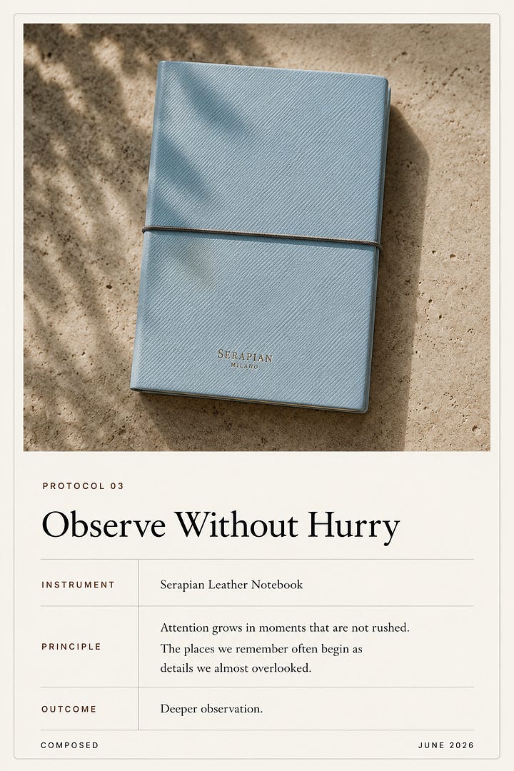 Thoughtful tools for experiencing a place with curiosity and attention.