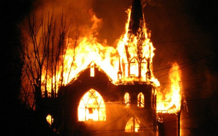 The American Church Is on Fire and Has Been for Decades: A Priest Writes  What He Really Thinks |