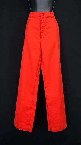 Vintage 1980 red Levi's high waist Olympic Games pants jeans, straight wide leg - Picture 1 of 9