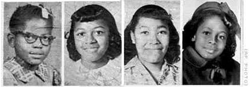 Addie Mae Collins Cynthia Wesley Carole Robertson and Denise McNair