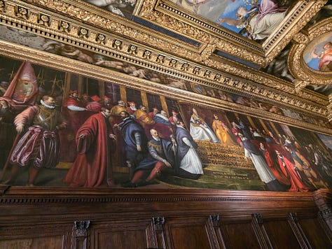 Pictures of paintings and painted ceilings and lots of gold leaf work