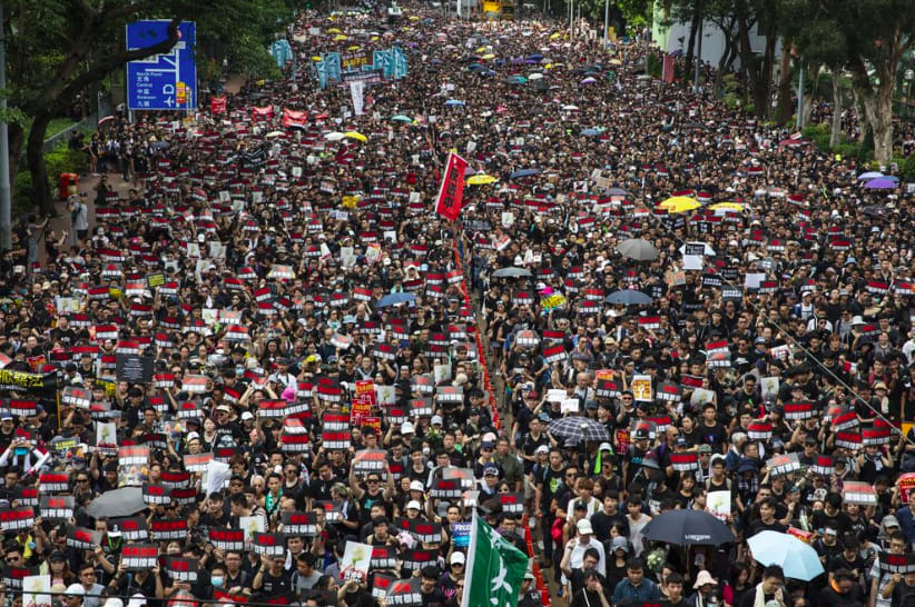 An estimated two million people were said to have turned out for the Hong Kong June 16 protest.
Photo Credit: Paula Bronstein/Bloomberg An estimated two million people were said to have turned out for the Hong Kong June 16 protest.
Photo Credit: Paula Bronstein/Bloomberg