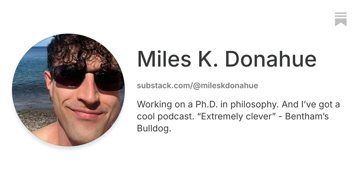 Miles K. Donahue | Substack