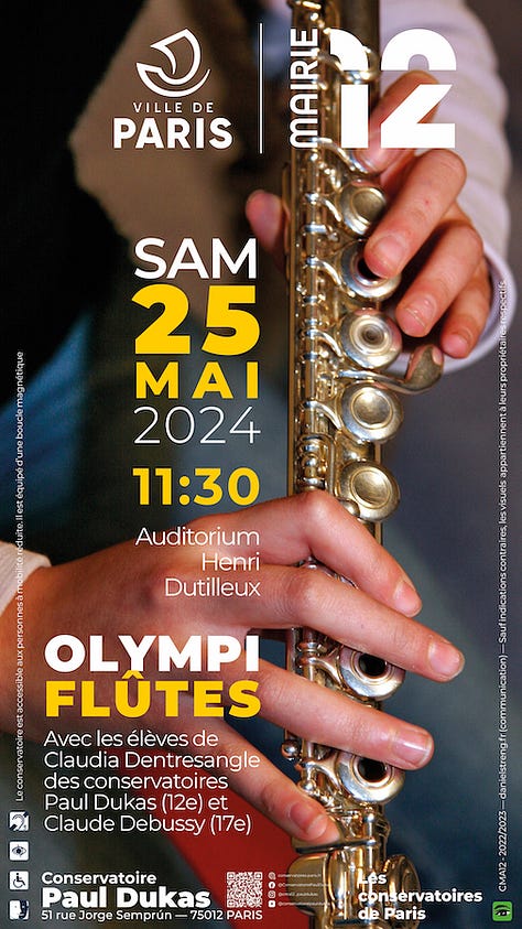Évènements Musicaux organisés par le conservatoire entre le 15 mai et le 15 juin 2024