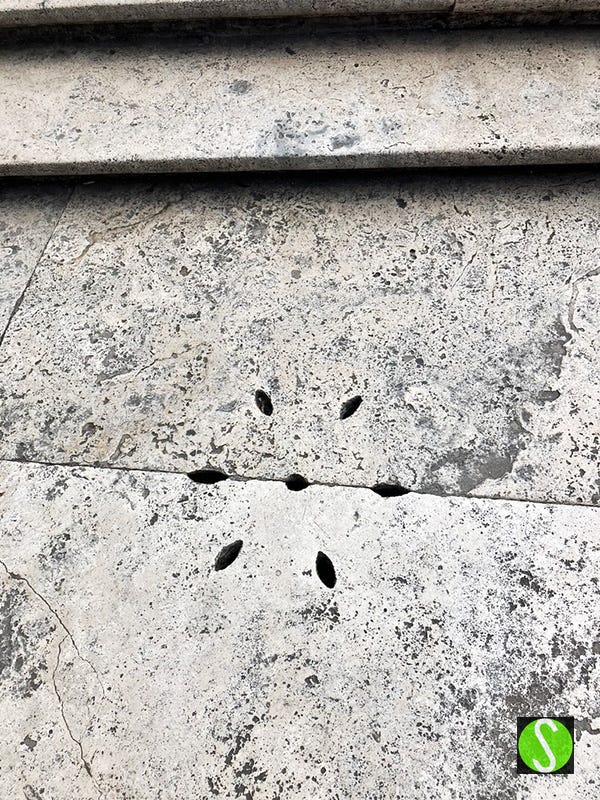 photo of drain on The Spanish Steps in Rome