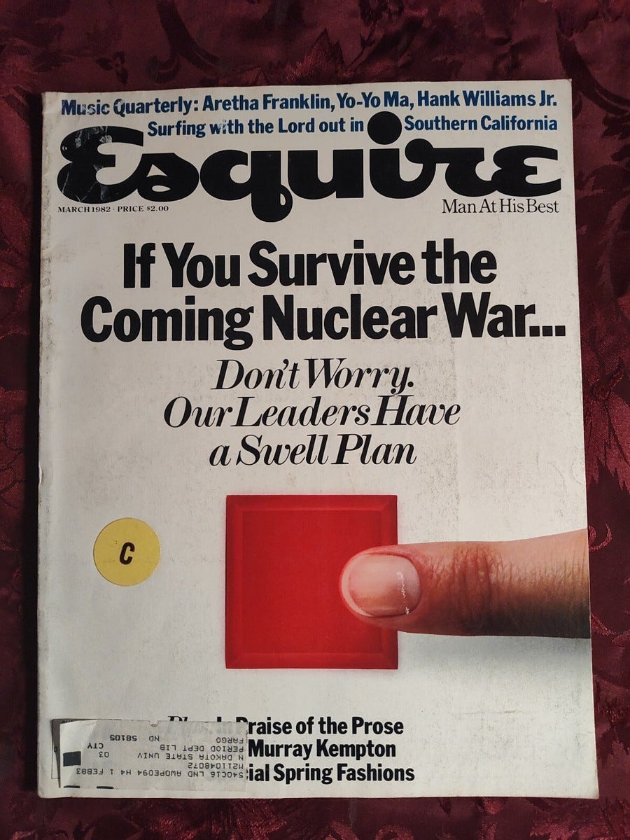 ESQUIRE March 1982 Aretha Franklin Barbara Carrera Hank Williams Jr Yo-Yo Ma ESQUIRE March 1982 Aretha Franklin Barbara Carrera Hank Williams Jr Yo-Yo Ma