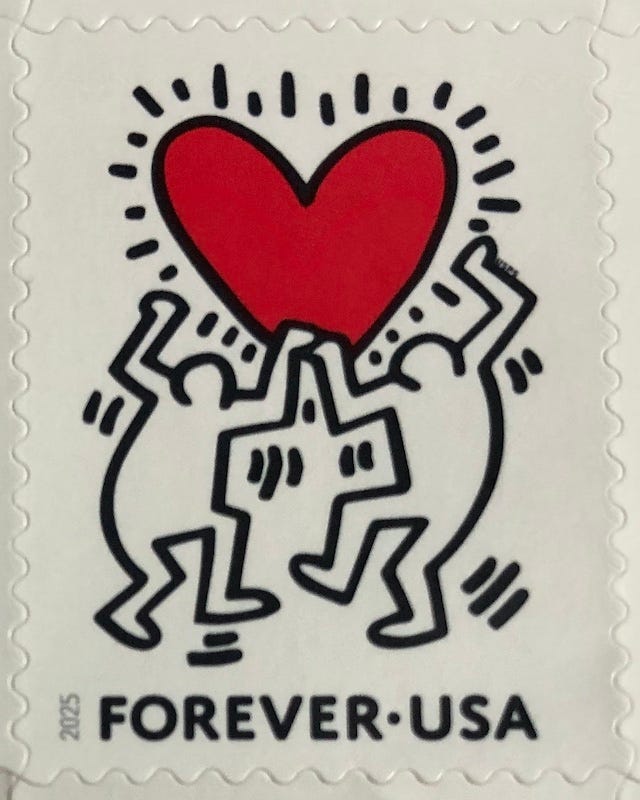 Keith Haring postage stamp.
