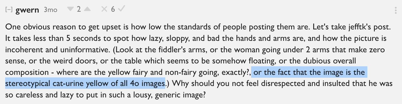 Follow the tips in this article and Gwern won’t hate your AI images :D