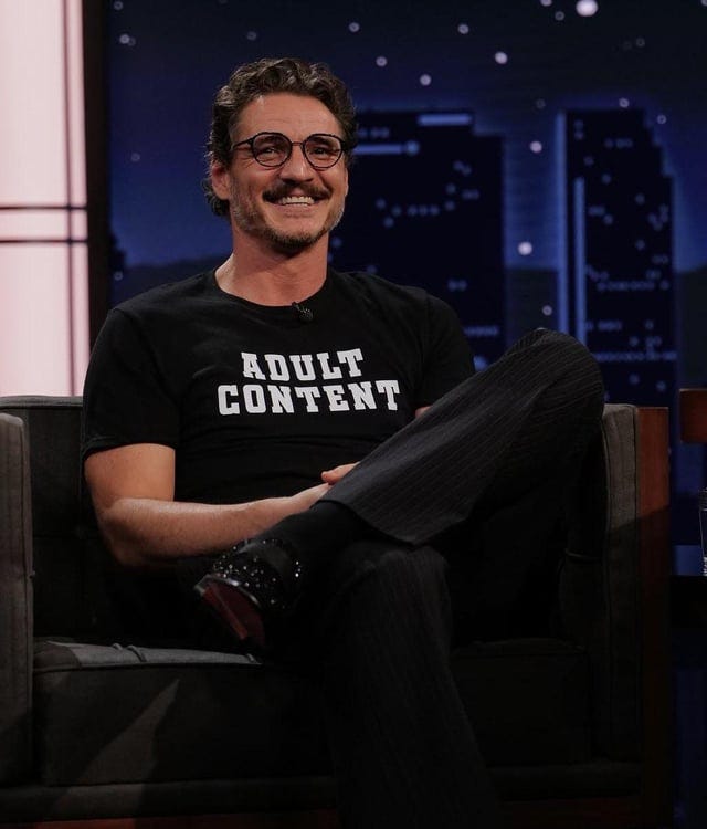 Pedro Pascal wore a t-shirt on 'Jimmy Kimmel Live' that features a slogan  by prominent trans artist Pippa Garner who passed away in December. Her  estate has organized a limited release sale