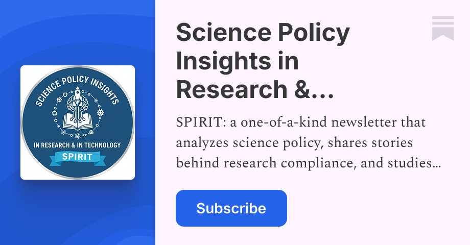 Science Policy Insights in Research & Technology (SPIRIT) | Tasha ...