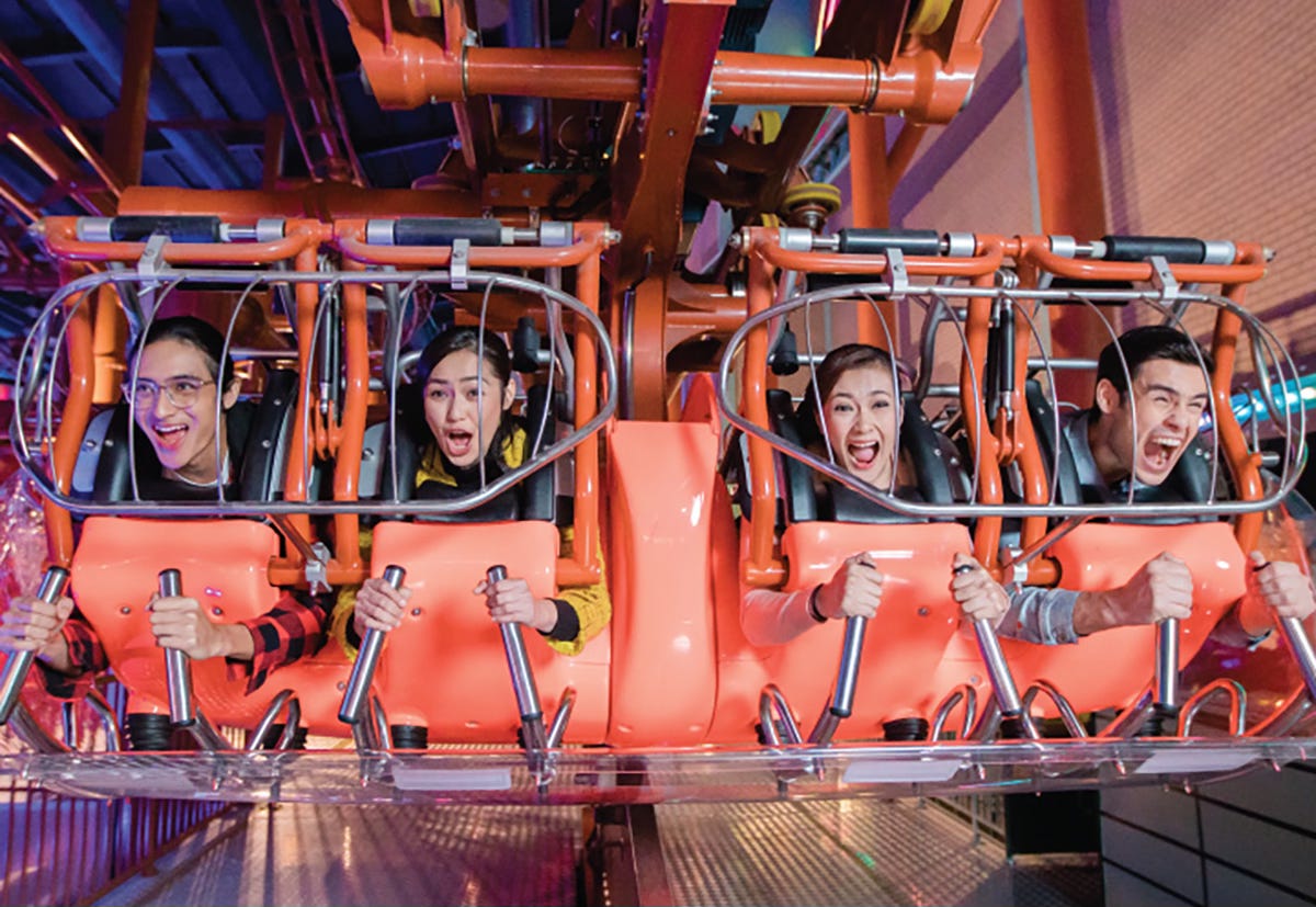 Super Glider ride at Skytropolis Indoor Theme Park