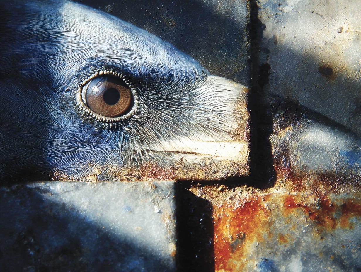 When the crow watches, and we’re no longer certain if it’s sentinel or scavenger. 