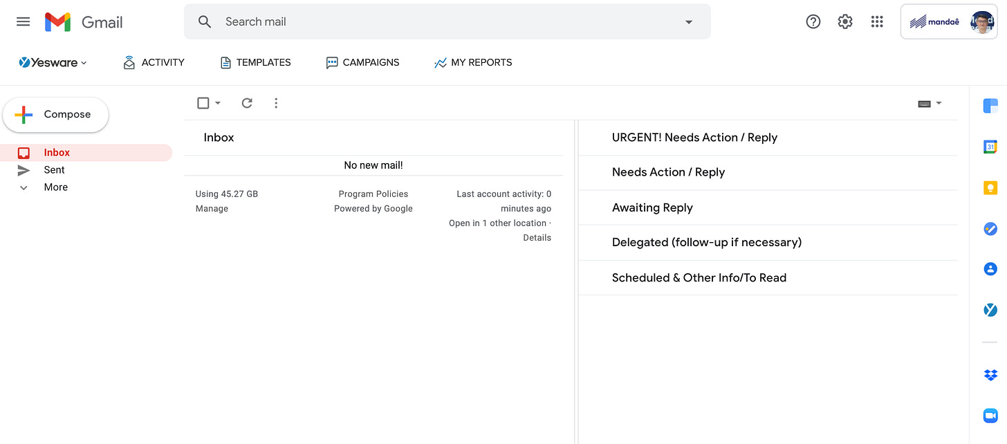 my inbox zero