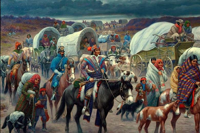 painting of the Trail of Tears painting of the Trail of Tears