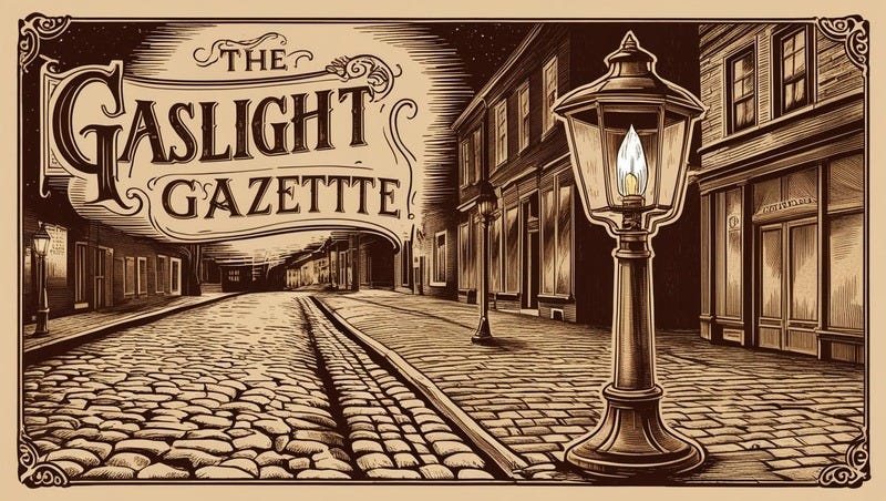 Make me an image for "The Gaslight Gazette" 