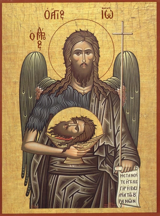 Orthodox Icon of the Byzantine Style St. John the Baptist Editorial Stock Image - Image of lord ...