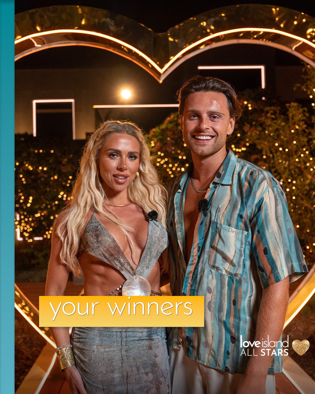 An image of Gabby and Casey with text at the bottom that says 'your winners'