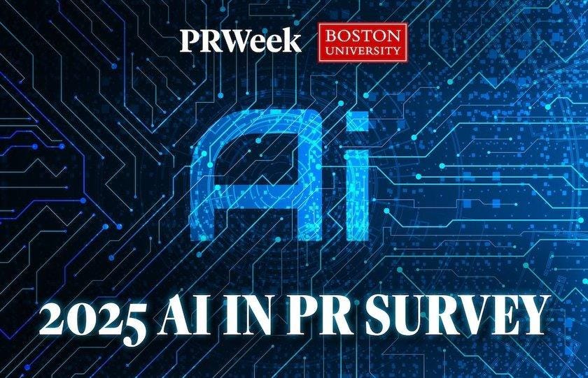 PRWeek and Boston University AI in PR survey