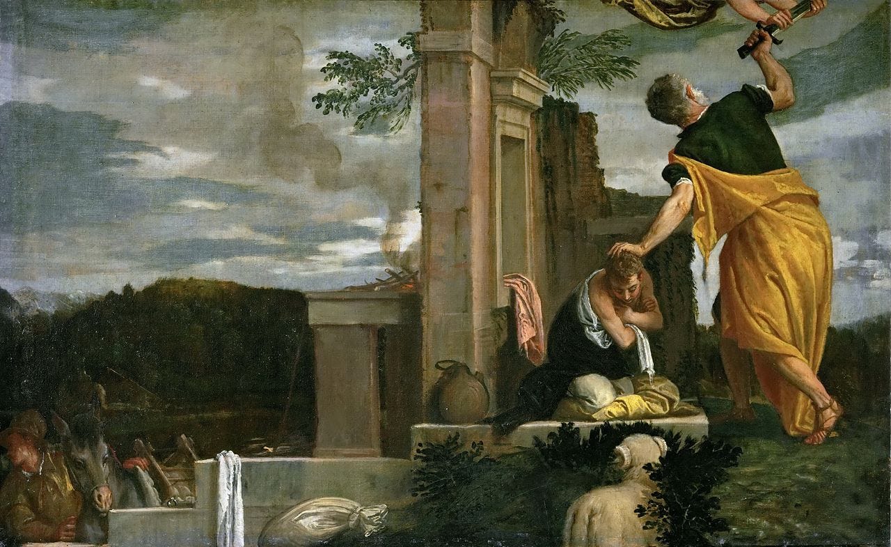 The Sacrifice of Isaac 1580-1588. Vienna, Kunsthistorisches Museum.