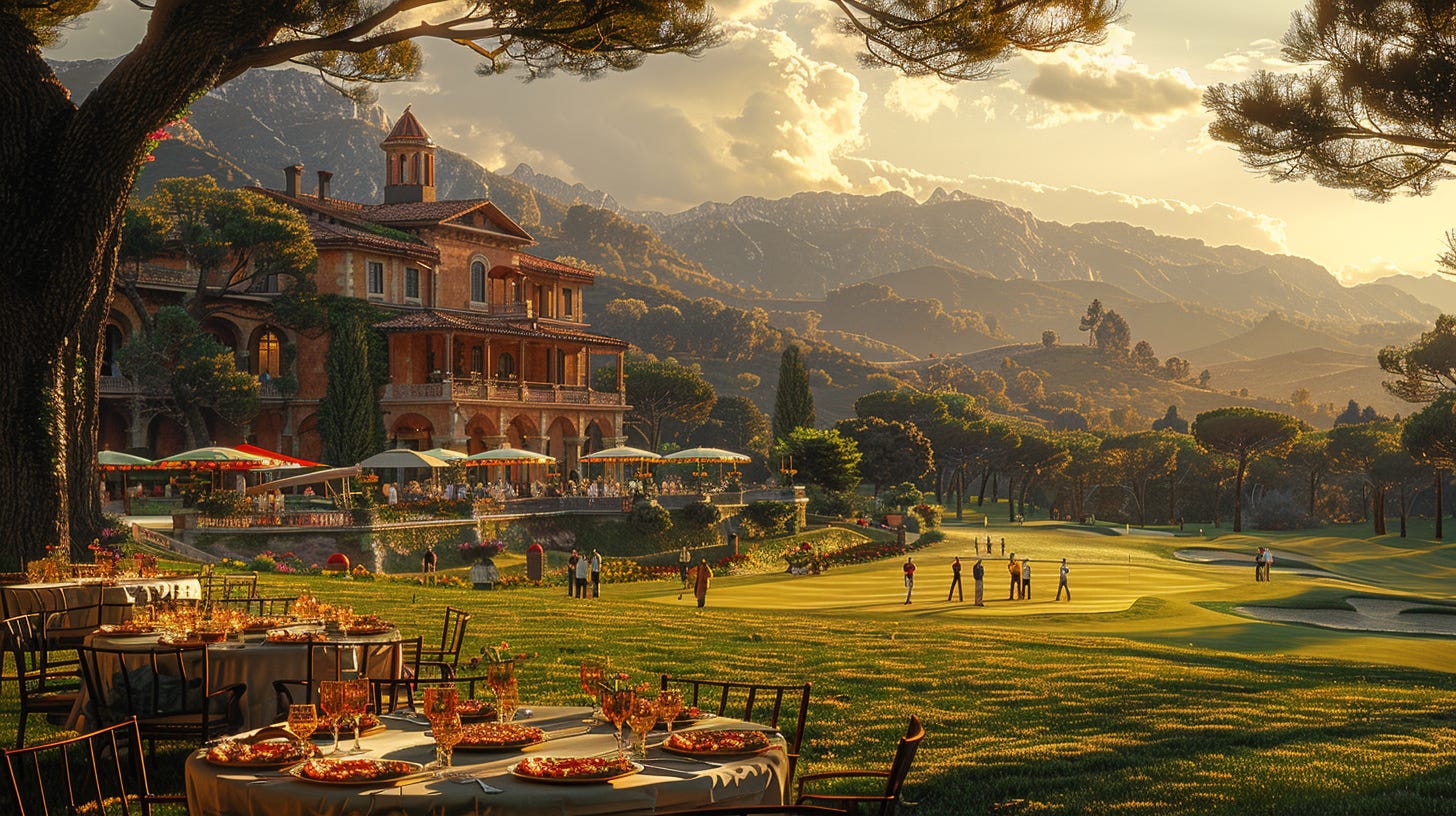 A 1960s golf course in Italy A 1960s golf course in Italy