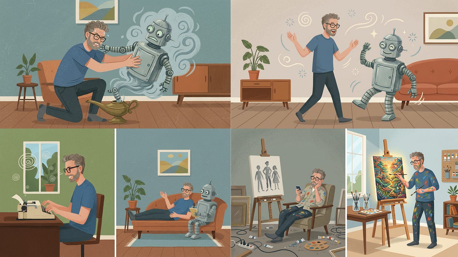 Illustration: a grid recap of the earlier robot illustrations Illustration: a grid recap of the earlier robot illustrations