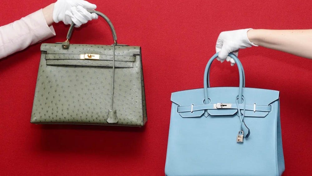 Hermès Birkin and Kelly bags are selling for 1.8 times that of their retail price, below peak pandemic multiples.