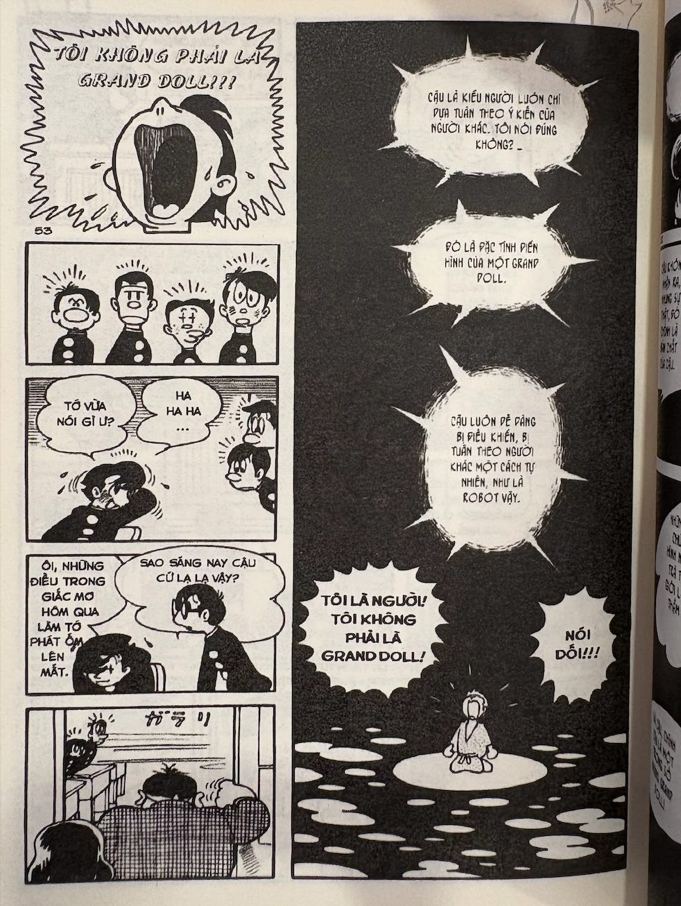 Tetsuo nghi ngờ bản thân trong Grand Dolls