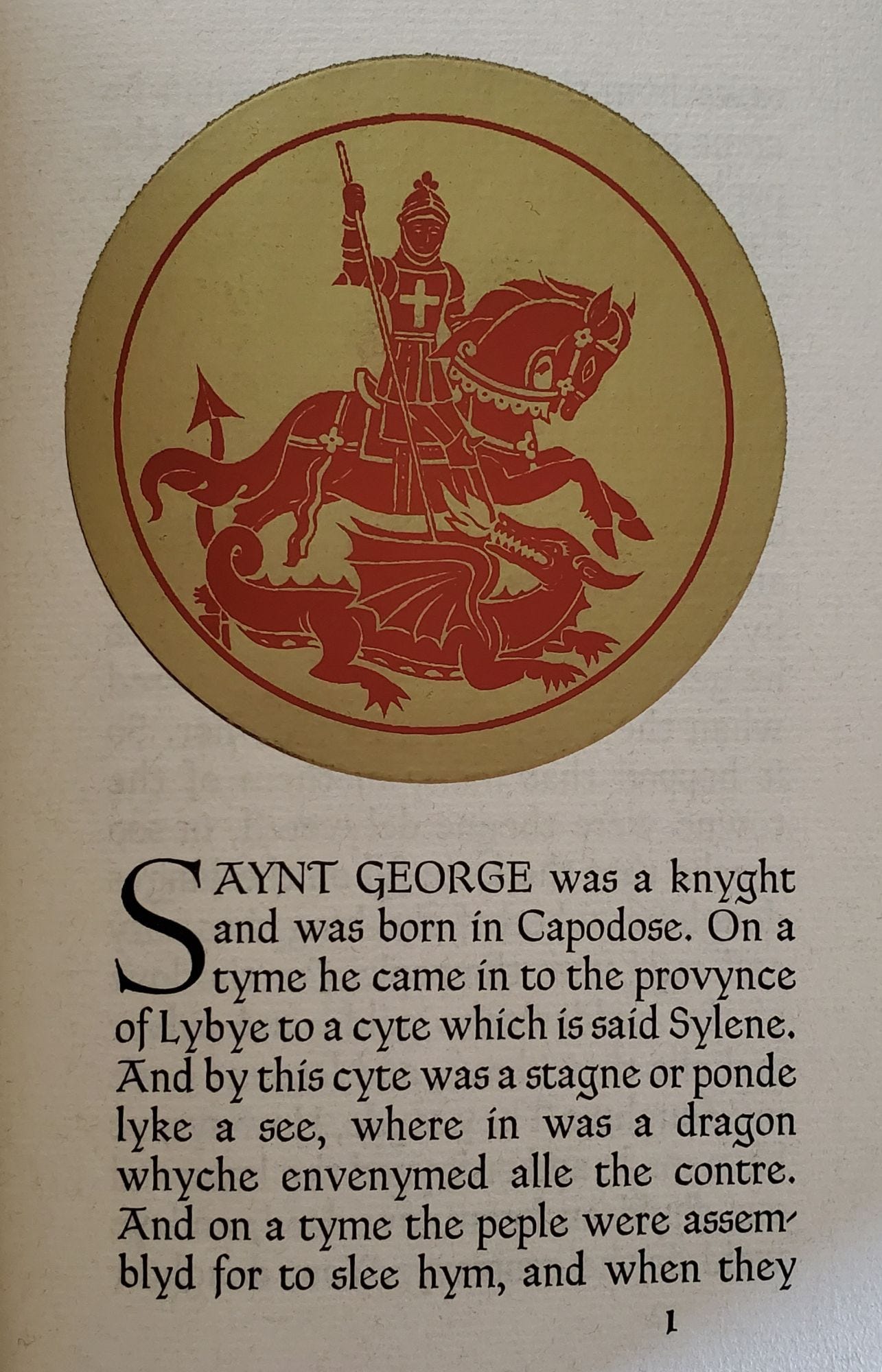 The Life of St. George; Printed from the Golden Legend of William Caxton | Valenti Angelo, Bruce Rogers | Limited edition The Life of St. George; Printed from the Golden Legend of William Caxton | Valenti Angelo, Bruce Rogers | Limited edition