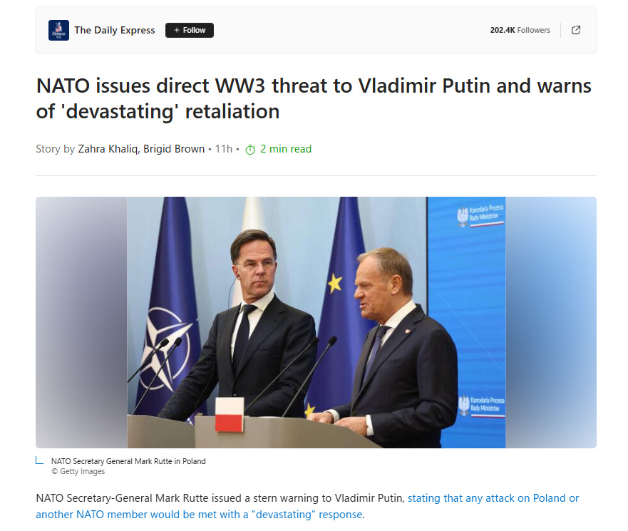 NATO threatens WWIII 2025_03_26