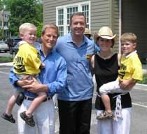 Frank Kratovil and Martin O'Malley - so close even their shirts match.