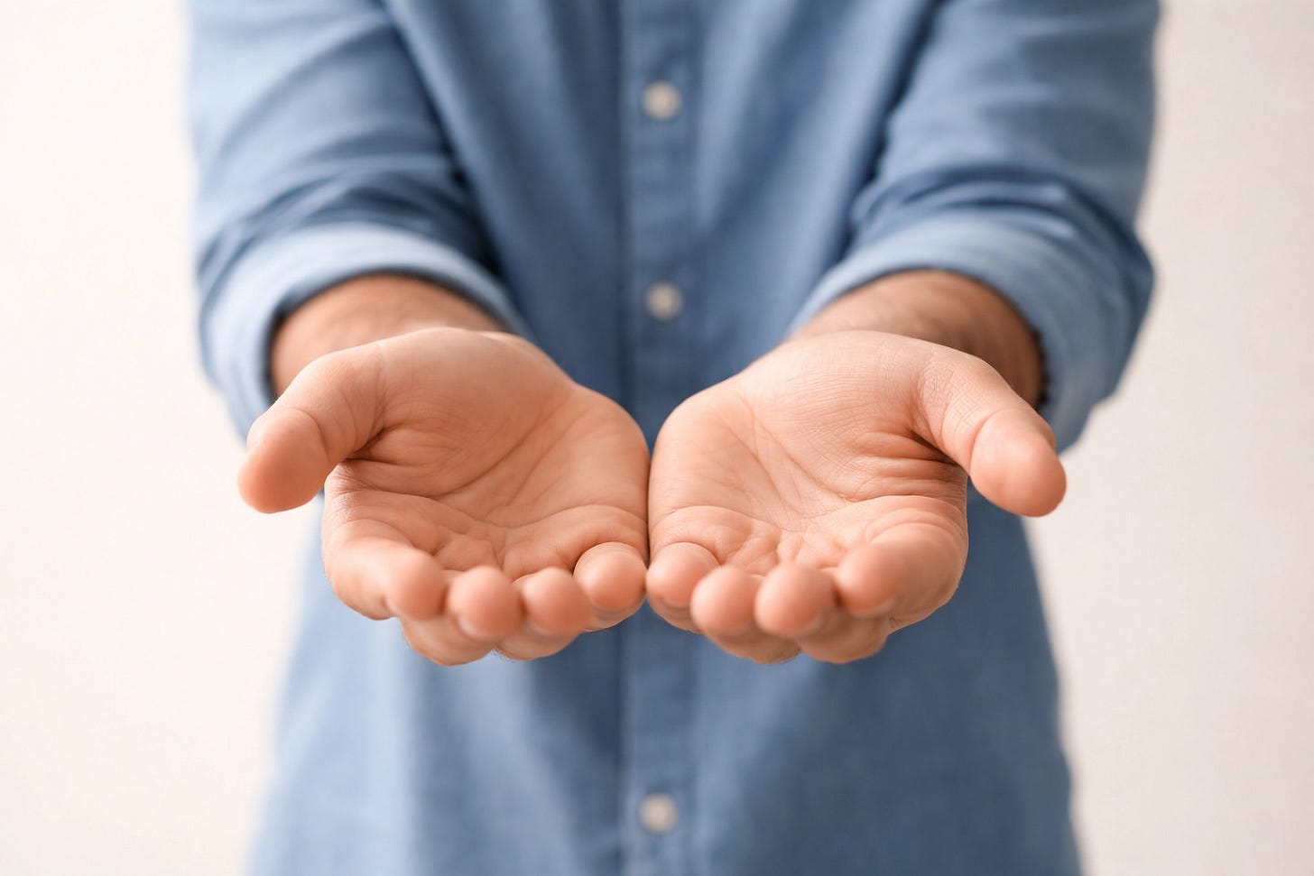 Open hands receiving God's grace, symbolizing surrender and rest from spiritual striving Open hands receiving God's grace, symbolizing surrender and rest from spiritual striving