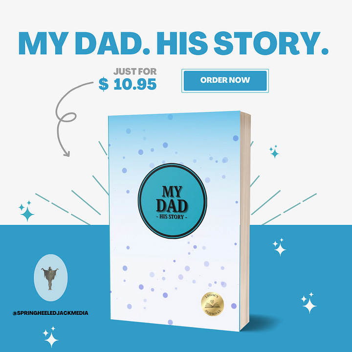 "My Mom. Her Story"; "My Dad. His Story."; "The Genealogy Journal"; & "KIDS Genealogy Notebook" -- Family History Journals