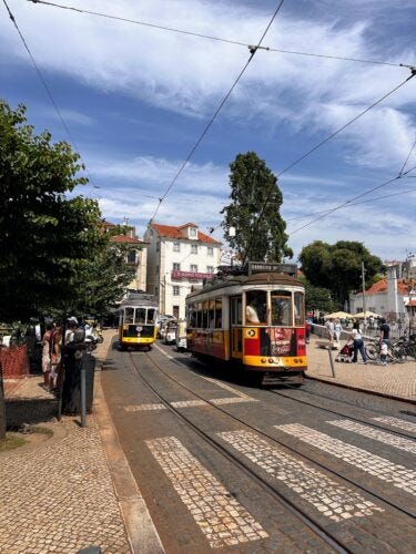 Lisbon tram in Alfama
