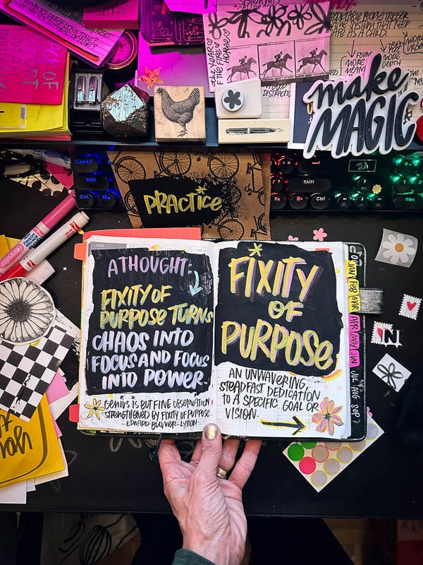 Hobonichi Cousin notes- fixity of purpose. The Handwriting Club Hobonichi Cousin notes- fixity of purpose. The Handwriting Club