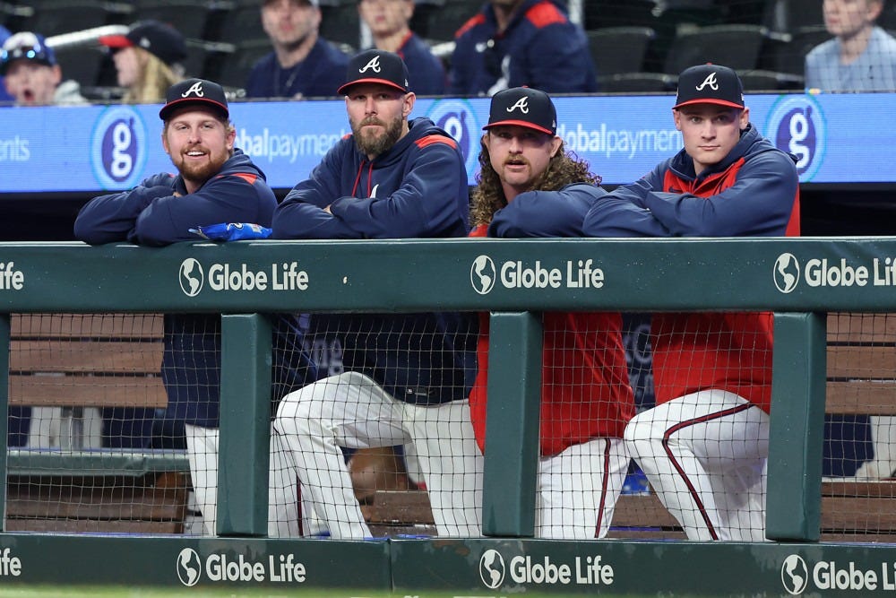 Braves starters Spencer Schwellenbach, Chris Sale, Grant Holmes, and AJ Smith-Shawver